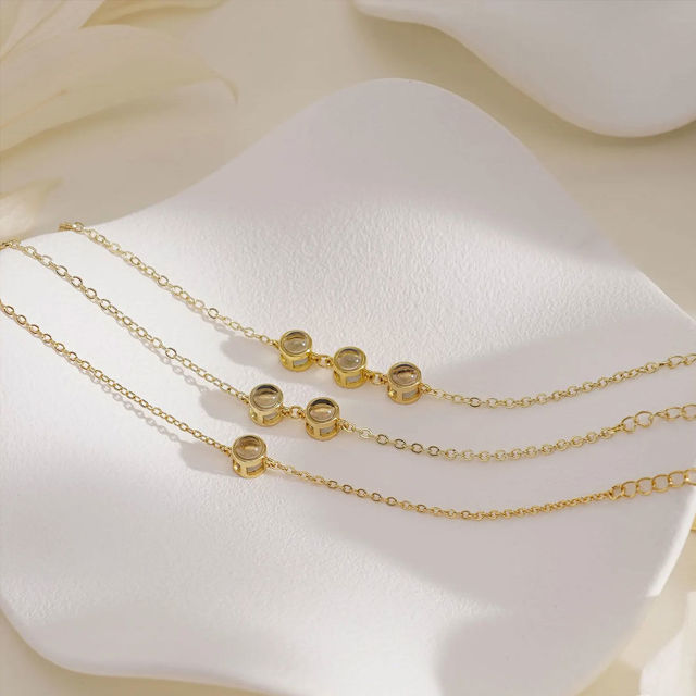 Picture of Custom Photo Projection Bracelet - Personalized Memorial Picture Bracelet with One or Two Photos - Valentine's Day, Anniversary, Mother's day, Christmas Gifts