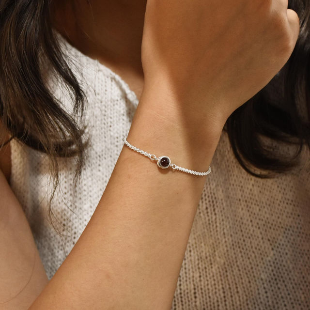 Picture of Custom Photo Projection Bracelet - Personalized Photo Bracelet Sparkling Chain - Personalized Picture Inside Bracelet - Best Gifts for Friends