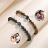 Picture of Personalized Photo Beaded Bracelet - Polygonal Beaded Bracelet - Hidden Photo Bracelet - Personalized Photo Projection Bracelet - Couples Bracelets