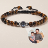 Picture of Personalized Photo Beaded Bracelet - Polygonal Beaded Bracelet - Hidden Photo Bracelet - Personalized Photo Projection Bracelet - Couples Bracelets