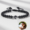 Picture of Personalized Photo Beaded Bracelet - Polygonal Beaded Bracelet - Hidden Photo Bracelet - Personalized Photo Projection Bracelet - Couples Bracelets