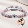 Picture of Personalized Photo Beaded Bracelet - Polygonal Beaded Bracelet - Hidden Photo Bracelet - Personalized Photo Projection Bracelet - Couples Bracelets