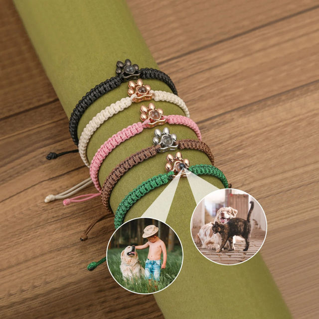 Picture of Personalized Pet Photo Projection Bracelet - Personalized Picture Projection Bracelet - Handmade Pet Memorial Jewelry - Gift for Cat / Dog Lover