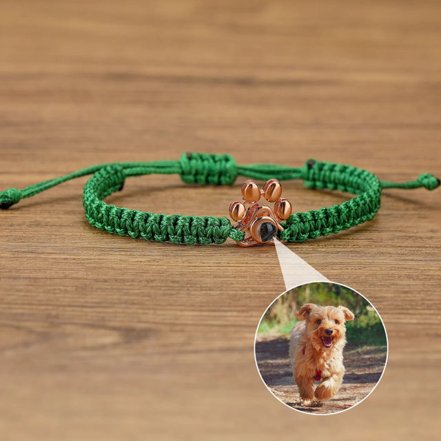 Picture of Personalized Pet Photo Projection Bracelet - Personalized Picture Projection Bracelet - Handmade Pet Memorial Jewelry - Gift for Cat / Dog Lover