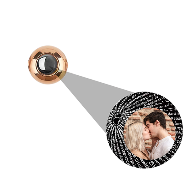 Picture of Personalized Photo Projection Bracelet - Handmade Minimalist Memorial Projection Jewelry - Heart-Shaped Bracelet - Gift for Her and Him