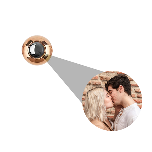 Picture of Personalized Photo Projection Bracelet - White Beaded Bracelet - Valentine's Day gifts for Women and Girls