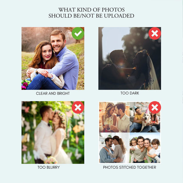 Picture of Personalized Photo Projection Bracelet - White Beaded Bracelet - Valentine's Day gifts for Women and Girls