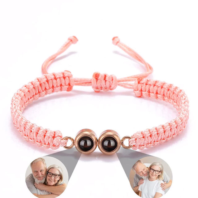 Picture of Personalized Photo Projection Bracelet - Personalized Photo Bracelet with One or Two Photos - Memorial Picture Bracelet - Couple Bracelet for Her and Him