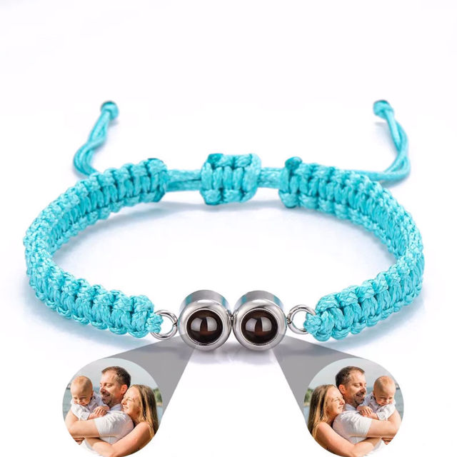 Picture of Personalized Photo Projection Bracelet - Personalized Photo Bracelet with One or Two Photos - Memorial Picture Bracelet - Couple Bracelet for Her and Him