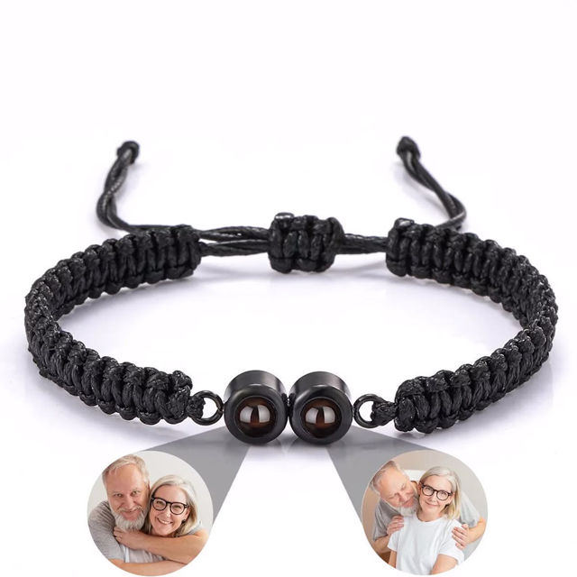 Picture of Personalized Photo Projection Bracelet - Personalized Photo Bracelet with One or Two Photos - Memorial Picture Bracelet - Couple Bracelet for Her and Him