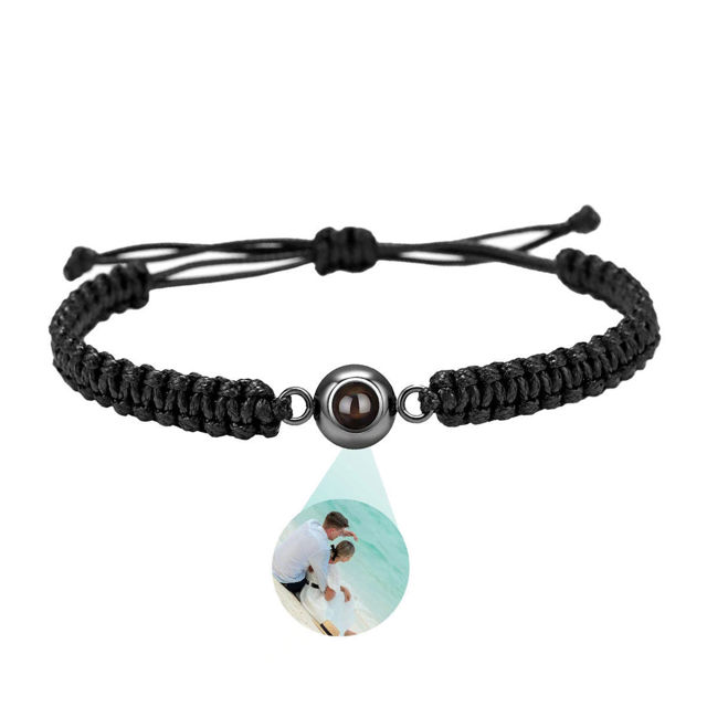 Picture of Personalized Photo Projection Bracelet - Personalized Photo Bracelet with One or Two Photos - Memorial Picture Bracelet - Couple Bracelet for Her and Him