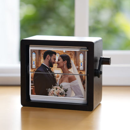 Picture of Custom Wooden Photo Flipbook - Personalized Flip Album - Home Decor - Valentine's Day Gifts