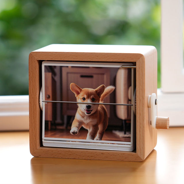 Picture of Custom Wooden Photo Flipbook - Personalized Flip Album - Home Decor - Valentine's Day Gifts