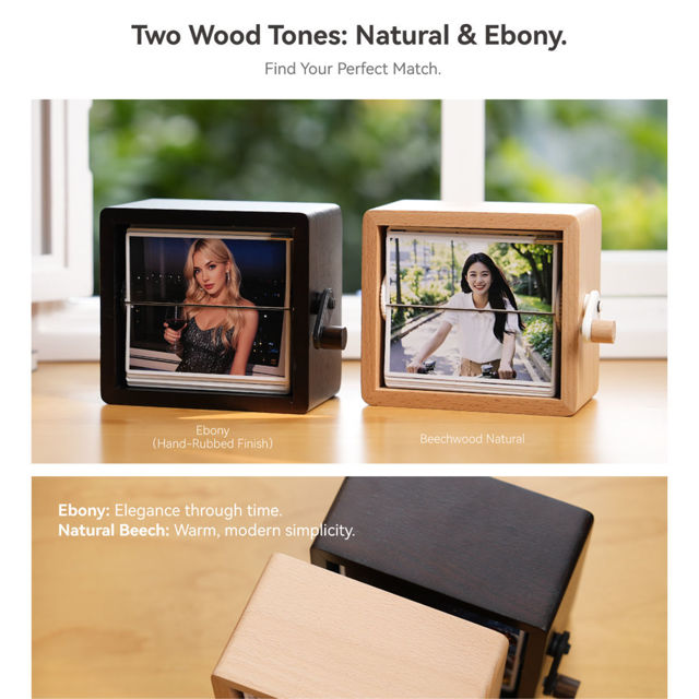 Picture of Custom Wooden Photo Flipbook - Personalized Flip Album - Home Decor - Valentine's Day Gifts