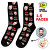 Picture of Personalized Face Socks with I Love You for Valentine's Day socks