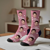 Picture of Personalized Photo Face Socks for Couples - I Love MY Wife / Husband Sccks - Valentine's Day Gifts