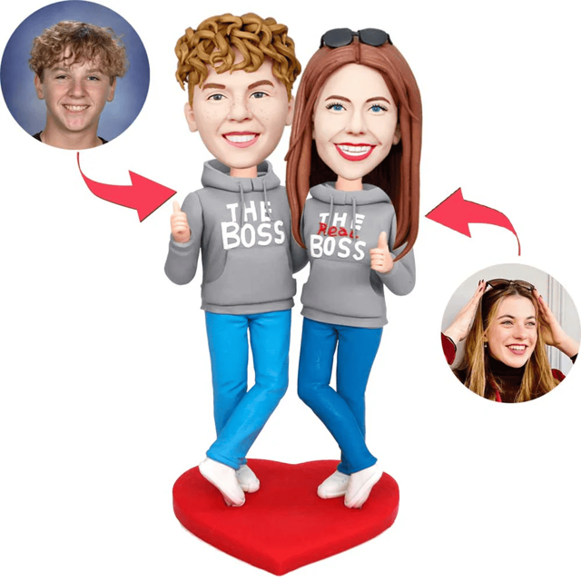 Picture of Custom Bobbleheads:Couple In Couple Outfit Thumbs Up | Personalized Bobbleheads for the Special Someone as a Unique Gift Idea｜Best Gift Idea for Birthday, Christmas, Thanksgiving