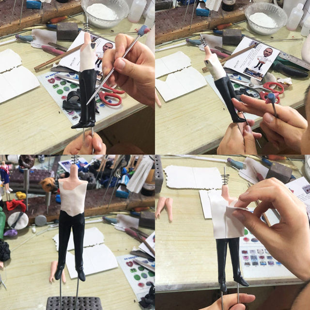 Picture of Custom Bobbleheads:Couple In Couple Outfit Thumbs Up | Personalized Bobbleheads for the Special Someone as a Unique Gift Idea｜Best Gift Idea for Birthday, Christmas, Thanksgiving