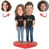 Picture of Custom Bobbleheads: Soulmate Heart Couple | Personalized Bobbleheads for the Special Someone as a Unique Gift Idea｜Best Gift Idea for Birthday, Christmas, Thanksgiving
