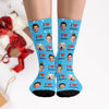 Picture of Personalized Photo Face Socks - Photo Socks with the Name of Your Lover - Gift for Couples