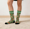 Picture of Personalized Face Socks for Valentine's Day - Covered with Red Hearts with Custom Text - Gift for Couples