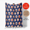 Picture of Personalized Faces Blanket - Personlized Christams Blanket with Multiple Faces - Nice Holiday Gift for Friends and Family