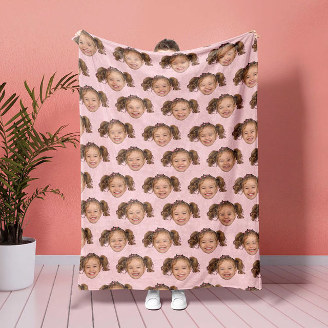 Picture of Personalized Faces Blanket - Personlized Christams Blanket with Multiple Faces - Nice Holiday Gift for Friends and Family