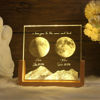 Picture of Personalized Moon Phase Crystal Lamp | Double Moon Phase And Mountain Crystal Lamp