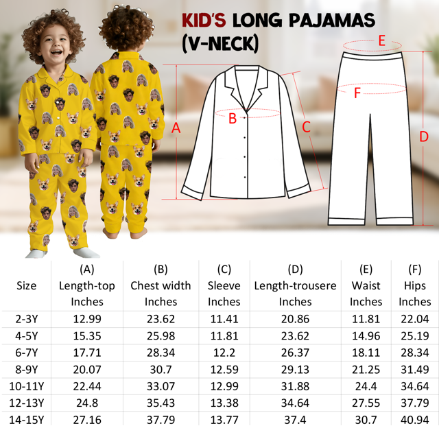 Picture of Personalized Pajamas Customized photo pet element pajamas Customized casual home pajamas complete set